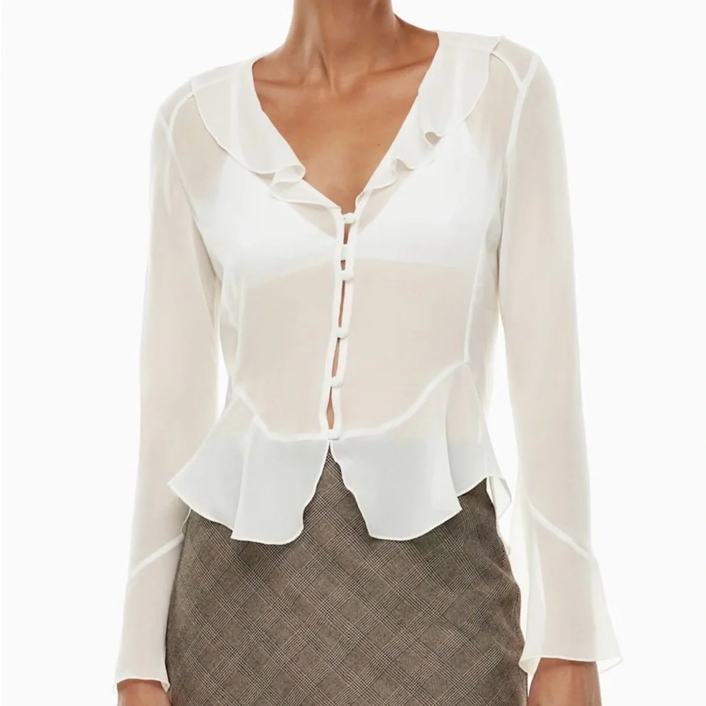 Wilfred Castelo Blouse Light Birch Size S - Picture 2 of 5